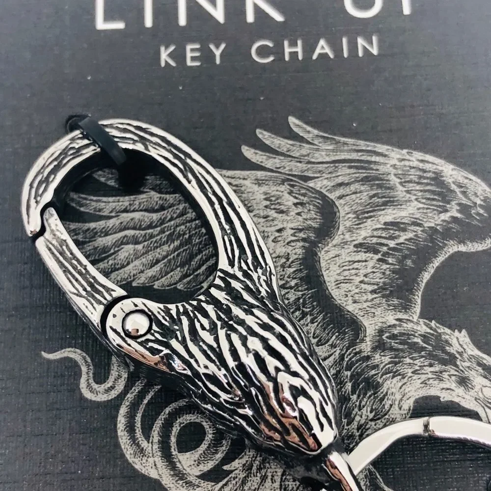 LINK-UP EAGLE KEYCHAIN, Stainless Steal
